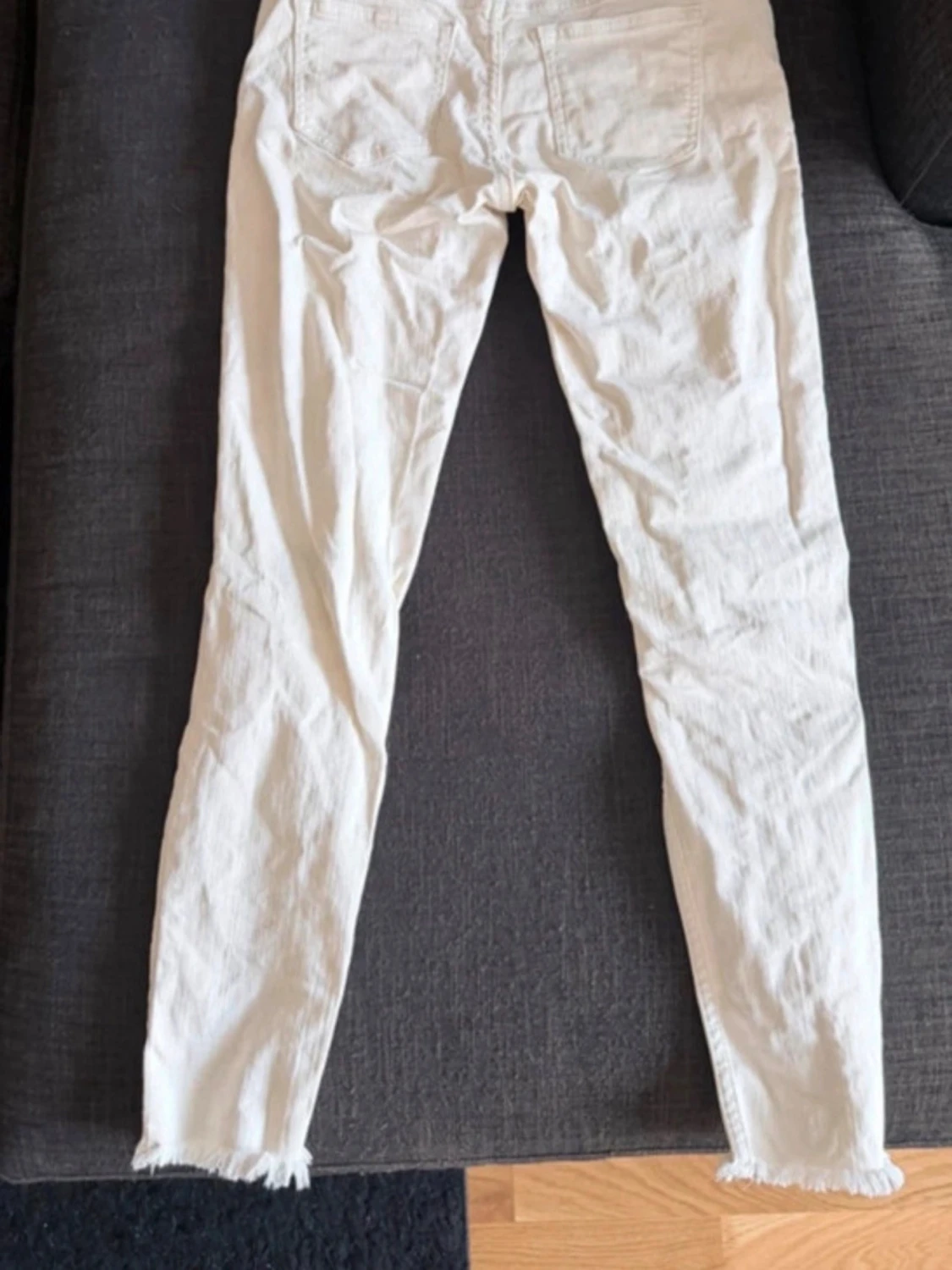 Vita super skinny jeans med slitningar - 2