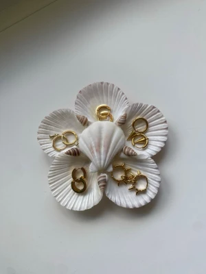 Smyckeshållare av snäckor - Egengjord Smyckeshållare formad som en blomma 🌸Man kan ha den till smycken eller som dekoration. Smyckena på bild ingår ej! Skriv om du undrar något 💕