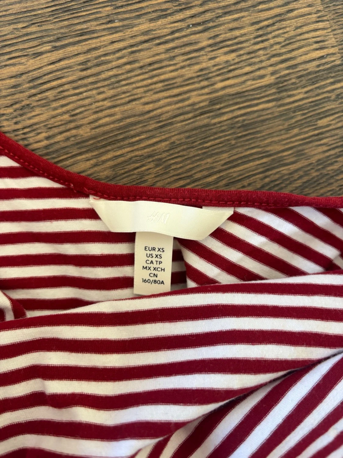 Rödvit randig långärmad topp H&M - 1
