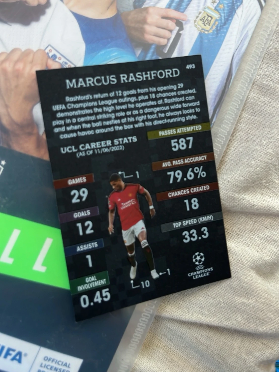 Marcus Rashford Black Edge Edition kort - 1