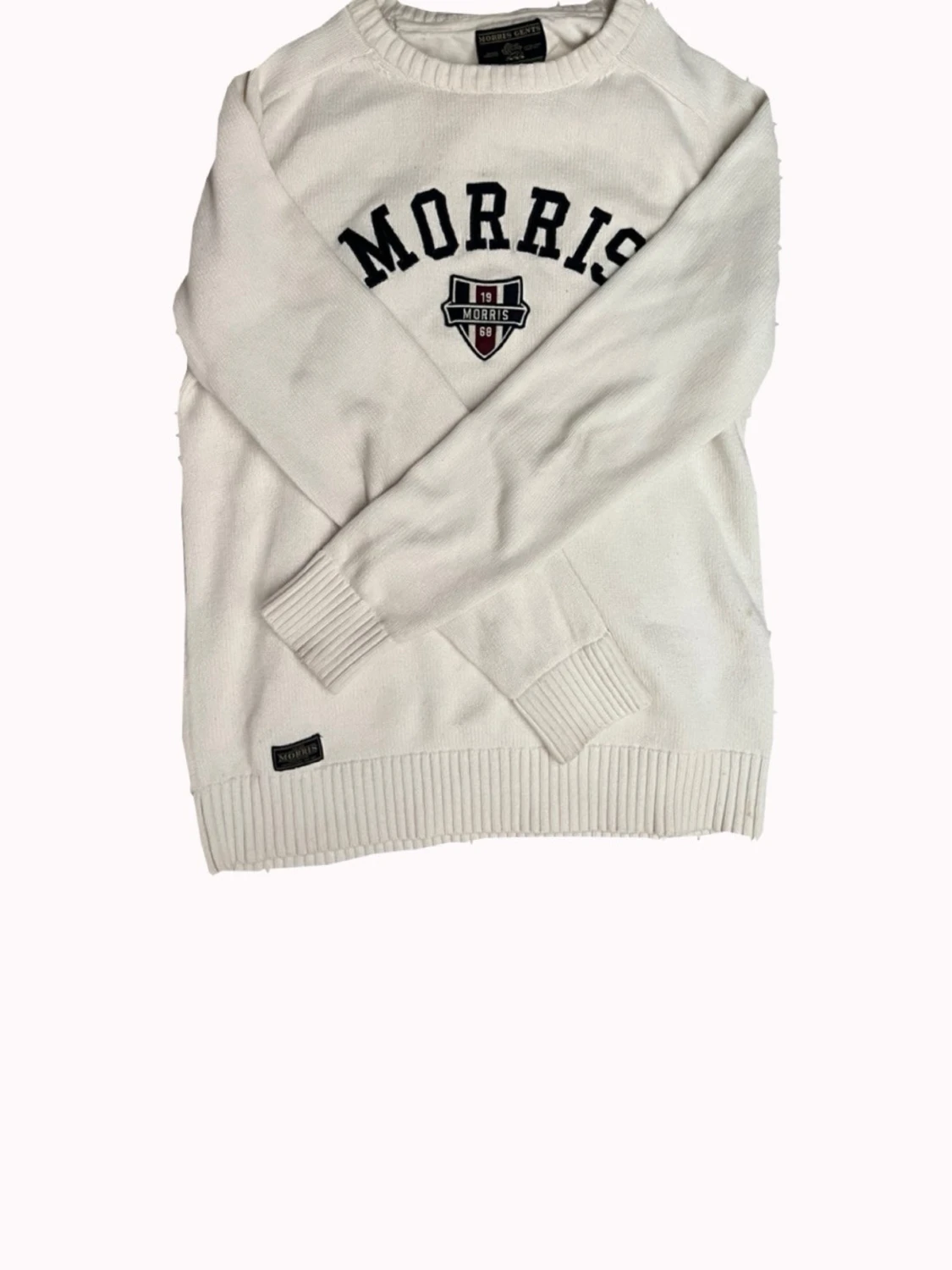 Vit stickad tröja från Morris