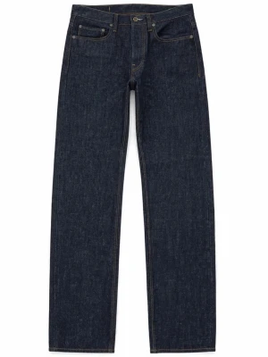 Mörkblå jeans från G-Star RAW - Säljer ett par mörkblå jeans från G-Star RAW med klassisk femficksdesign och kontrastsömmar i gult. Som nya, storlek 27/30