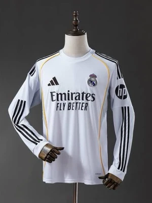 Real Madrid 25/26 långärmad - Högsta kvalitet, polyester, 