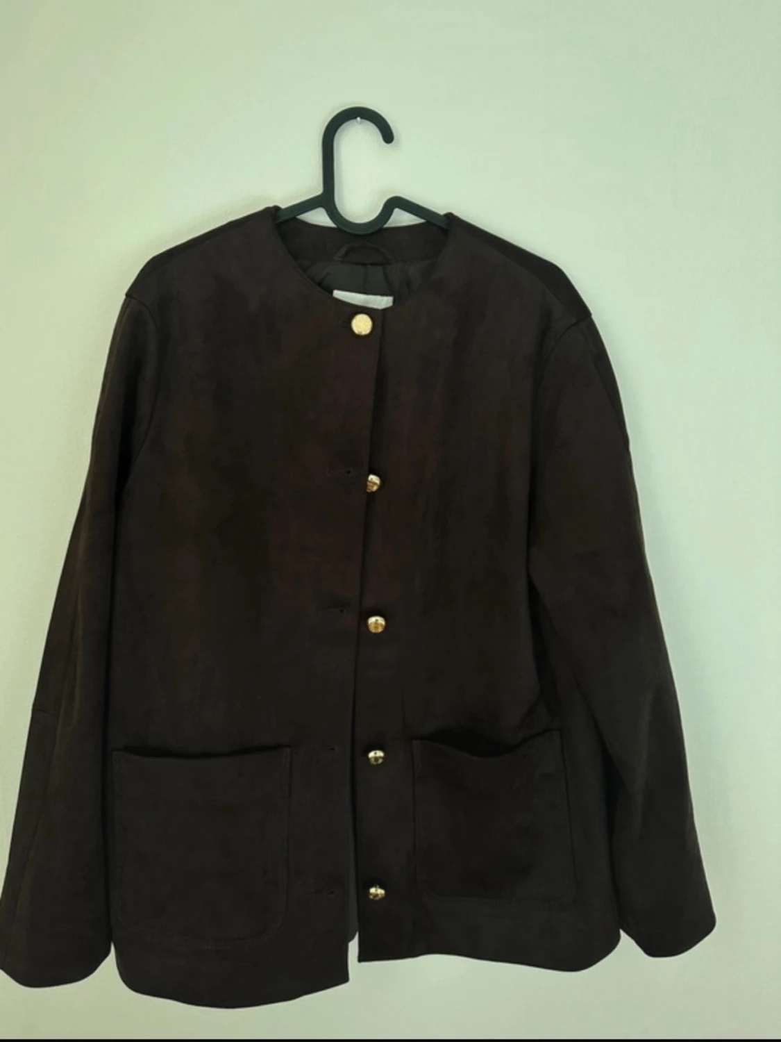 Mörkbrun mockaliknande cardiganjacka