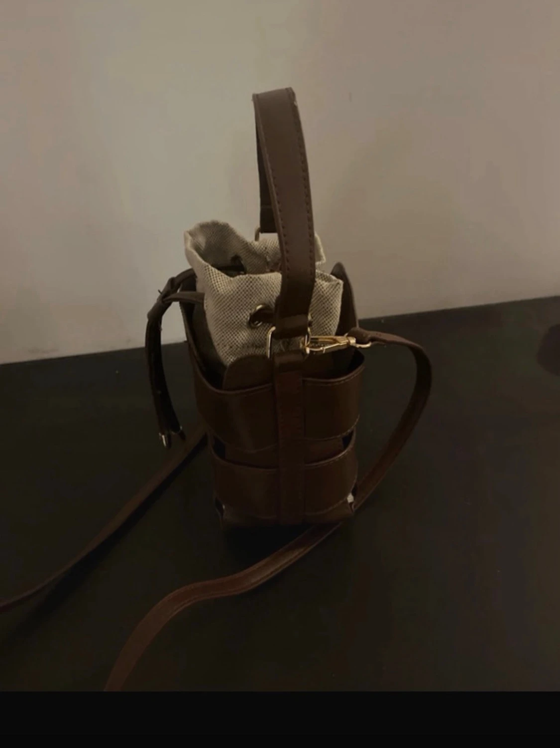 Brun bucket väska - 2