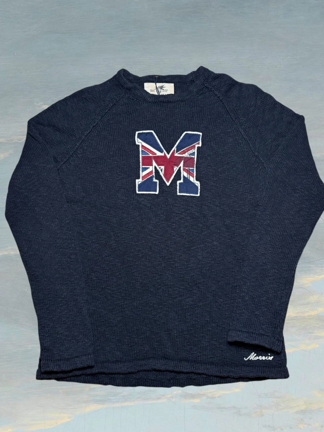 Morris grovstickad tröja - herr strl L