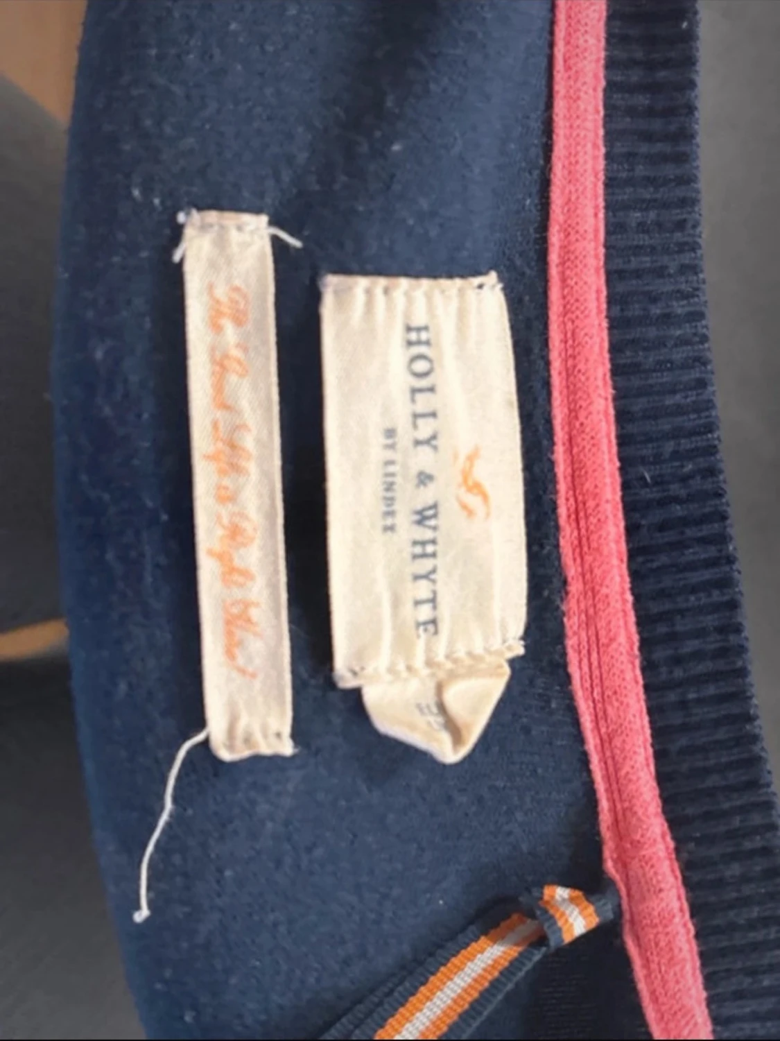 Mörkblå basic kofta med knappar - 2