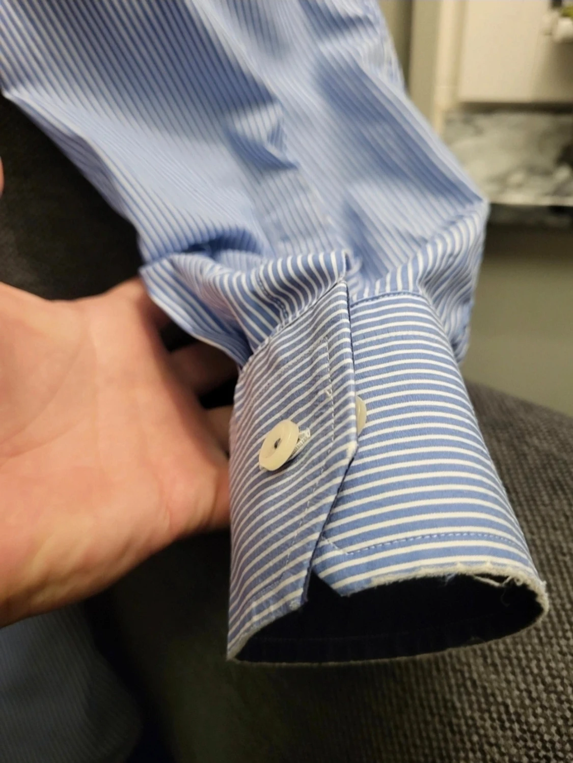 Blårandig skjorta från Eton - 5