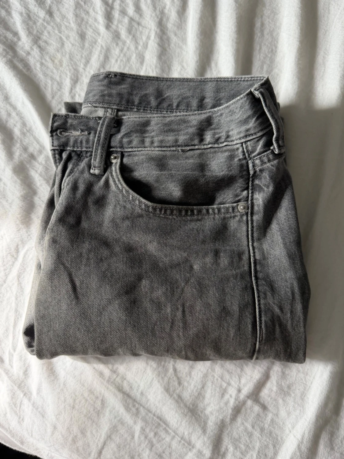 Grå raka jeans från H&M - 2