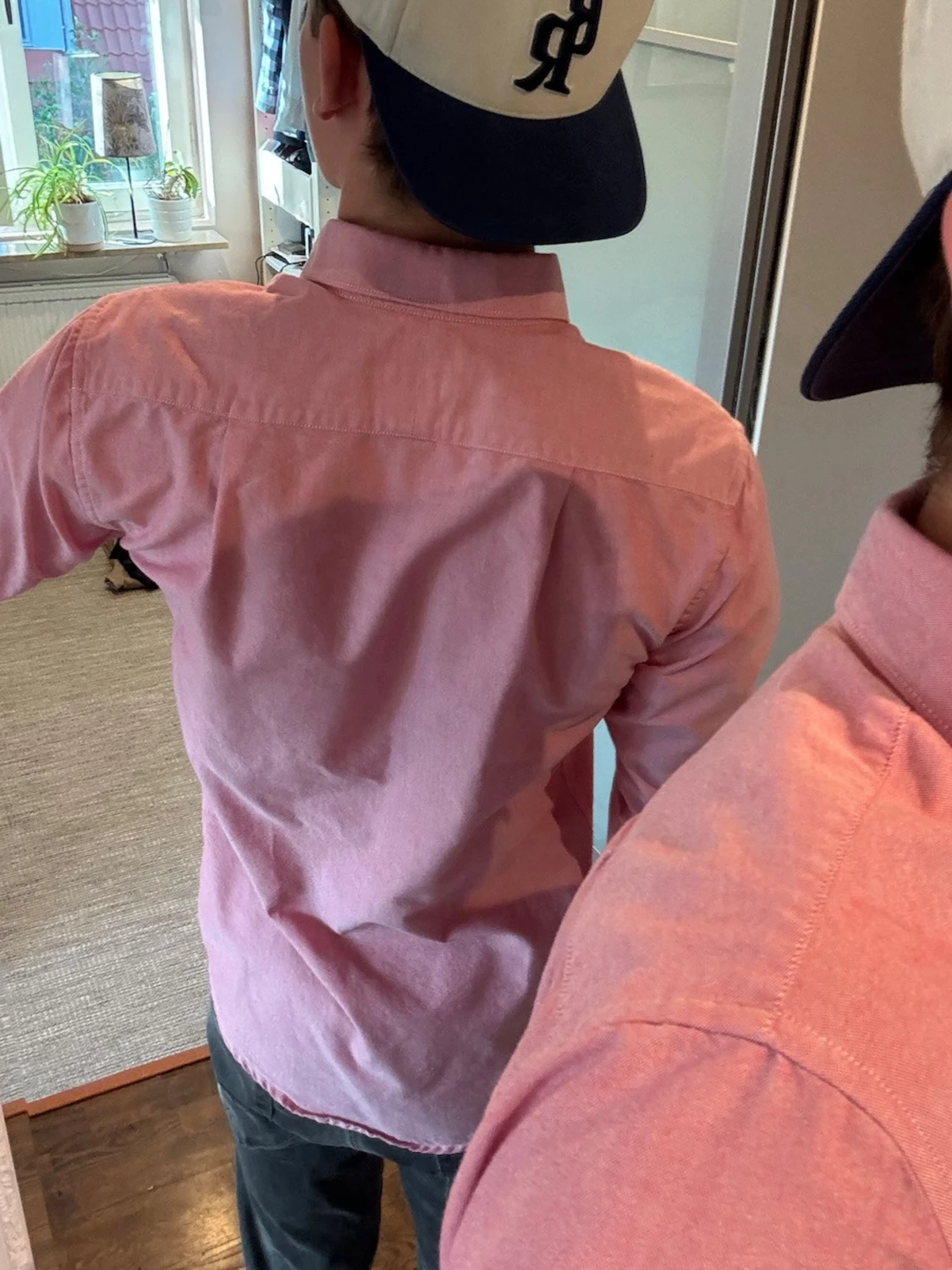 Rosa oxfordskjorta med button down - 2