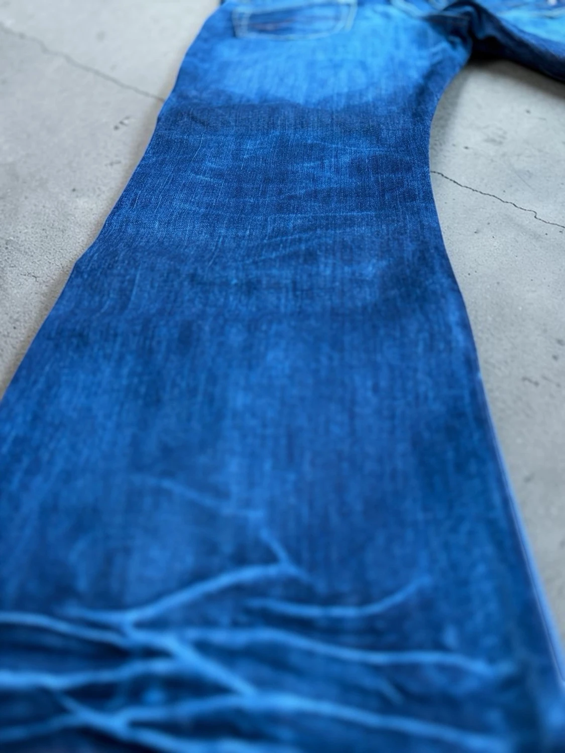 Vintage washed bootcut denim jeans – authentic fade / straight fit - 4
