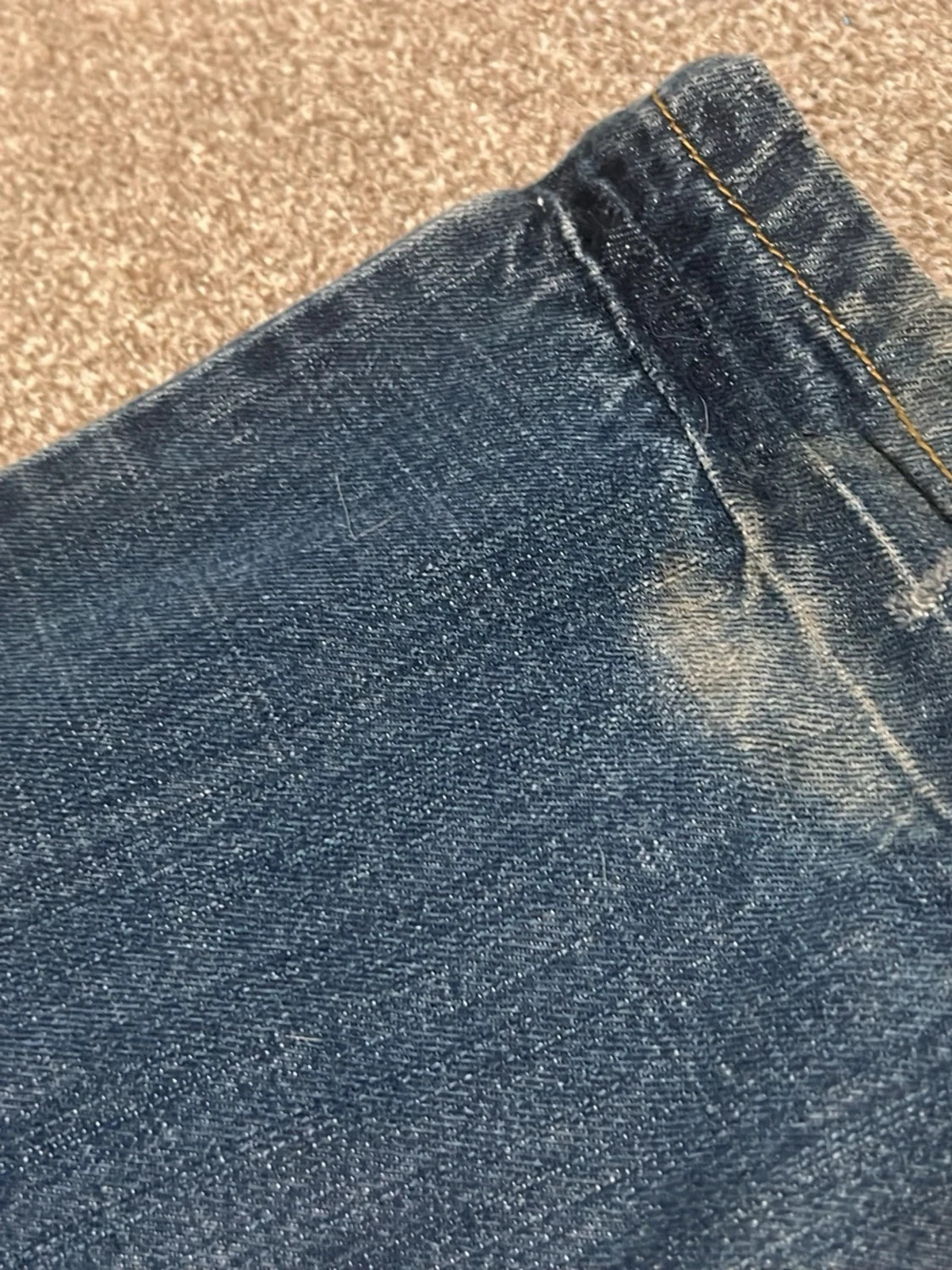 Blå bootcut jeans  - 4