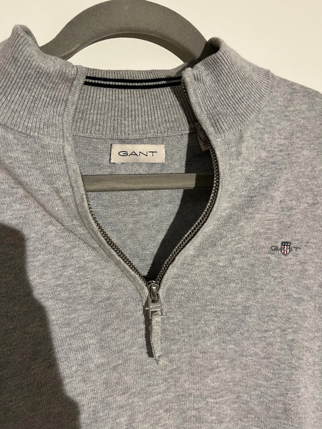Grå GANT half zip tröja - 1
