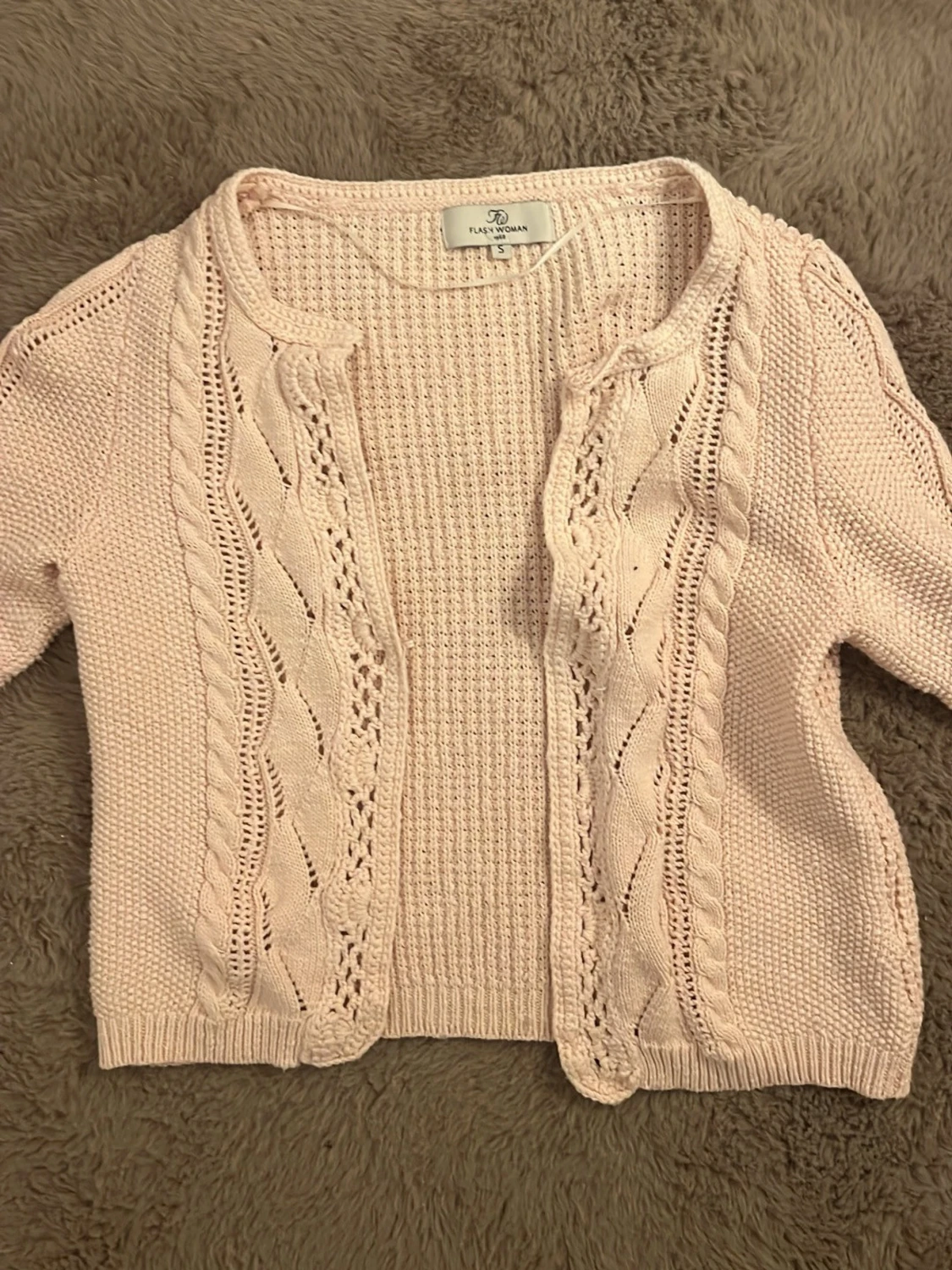 Ljusrosa stickad kofta från Fairy Season - 1