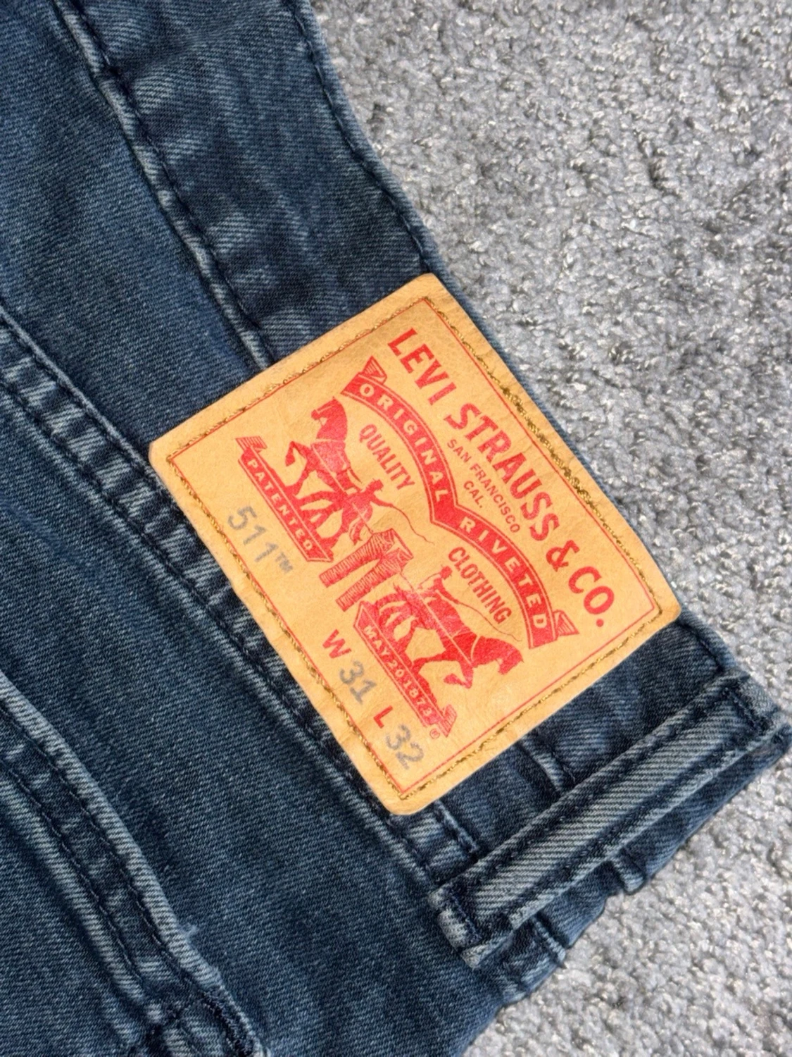 Blå Levi's jeans med raka ben - 3