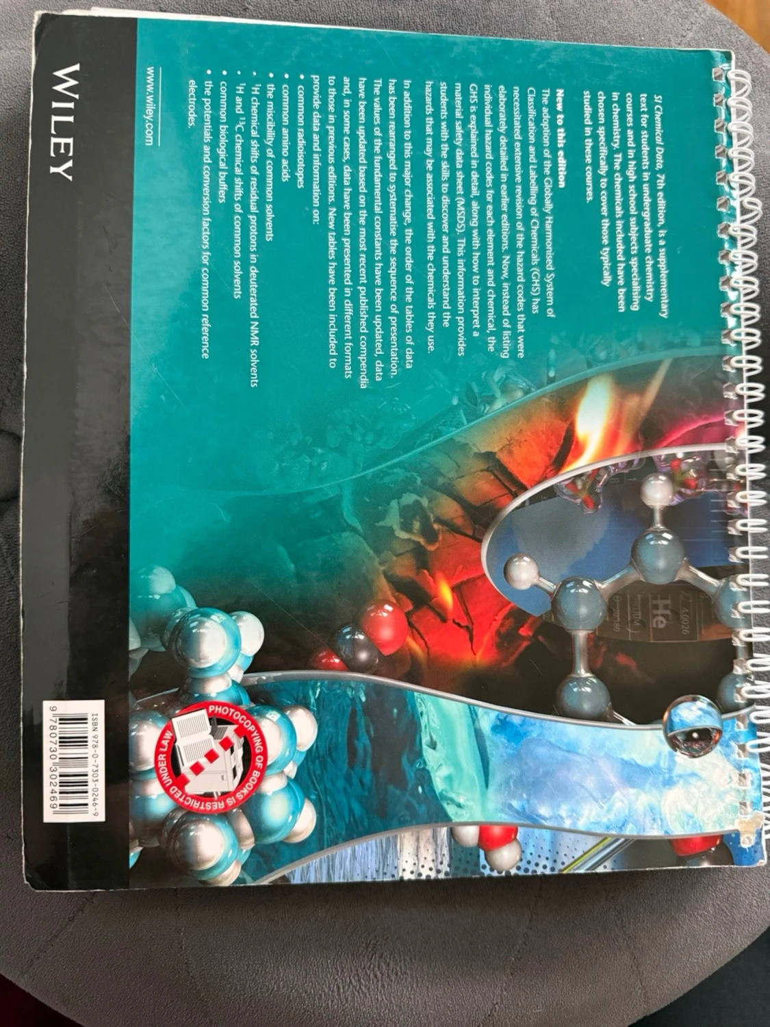 SI Chemical Data 7th Edition spiralbunden - 1