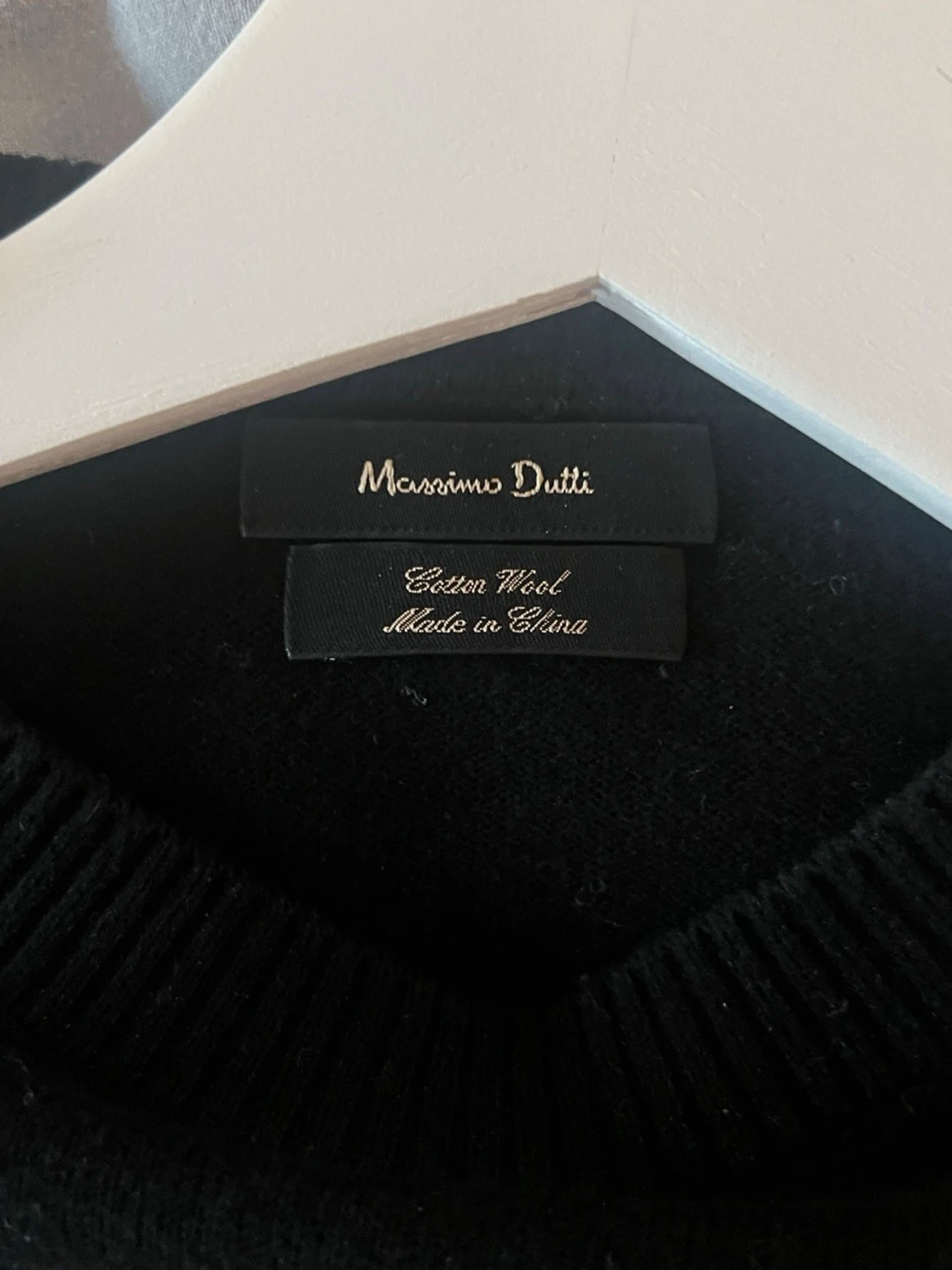 Svart stickad tröja Massimo Dutti - 1