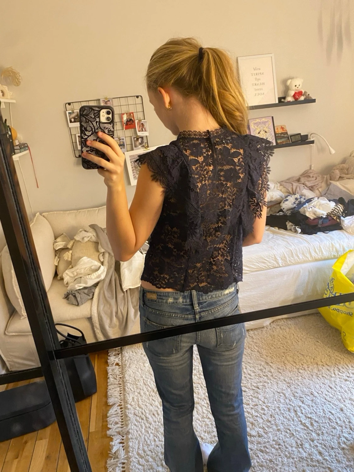 Mörkblå spetstopp  - 2