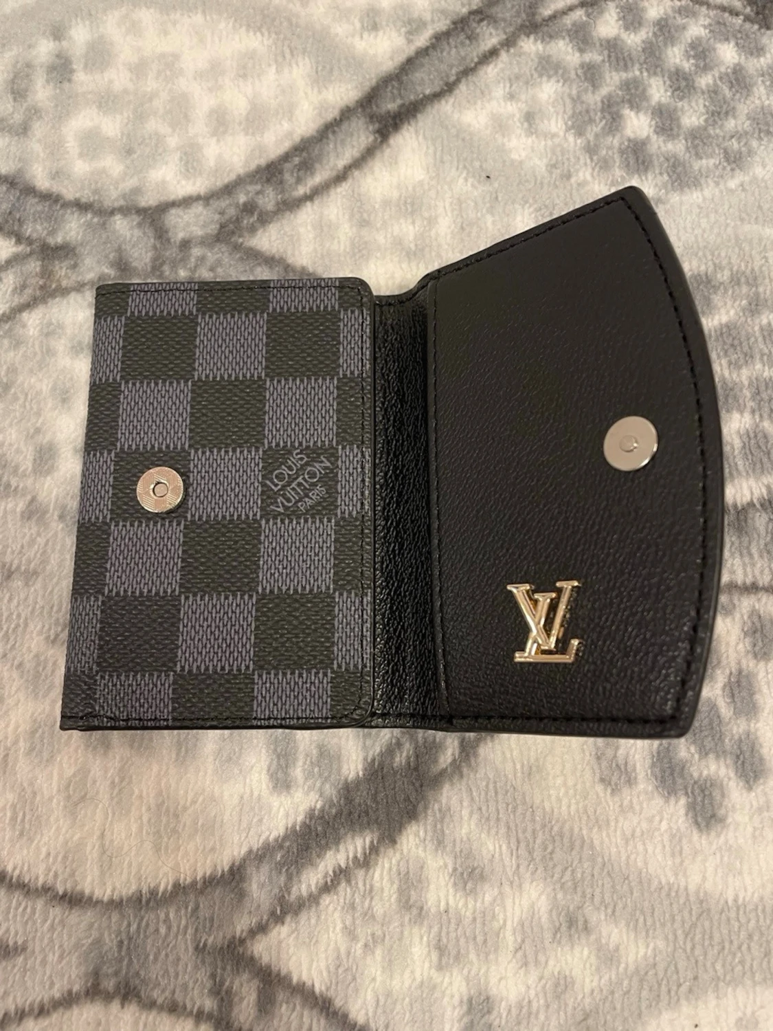 Louis Vuitton svart/grå plånbok - 2