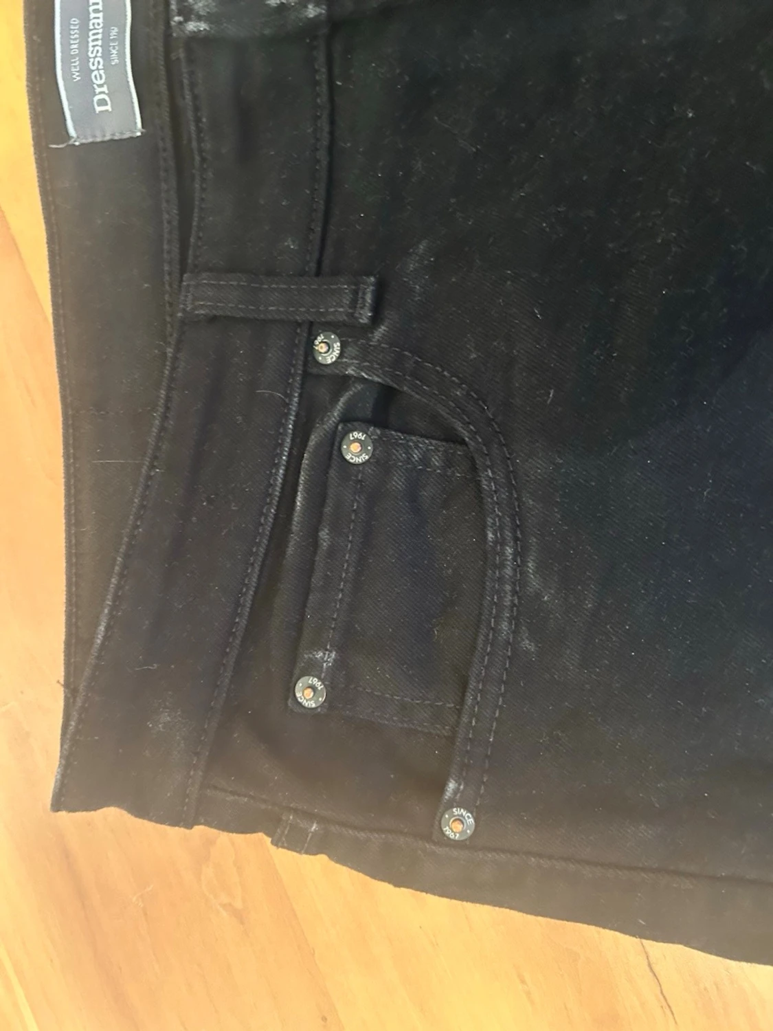 Svarta slim fit jeans från Dressman - 3