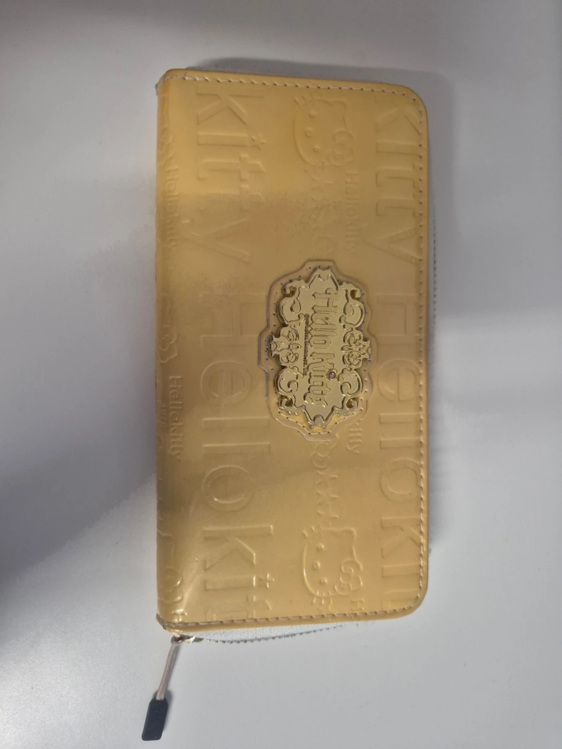 Gul Hello Kitty plånbok med dragkedja