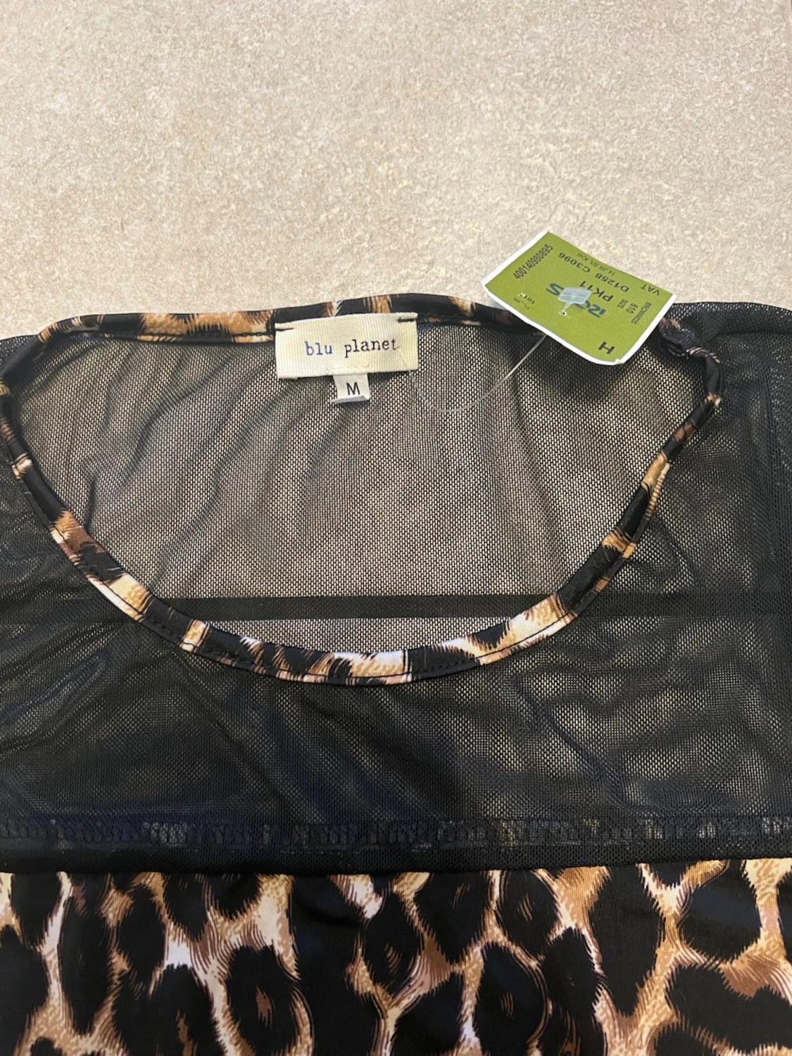 Leopardmönstrad ärmlös topp Blu Planet storlek M - 1