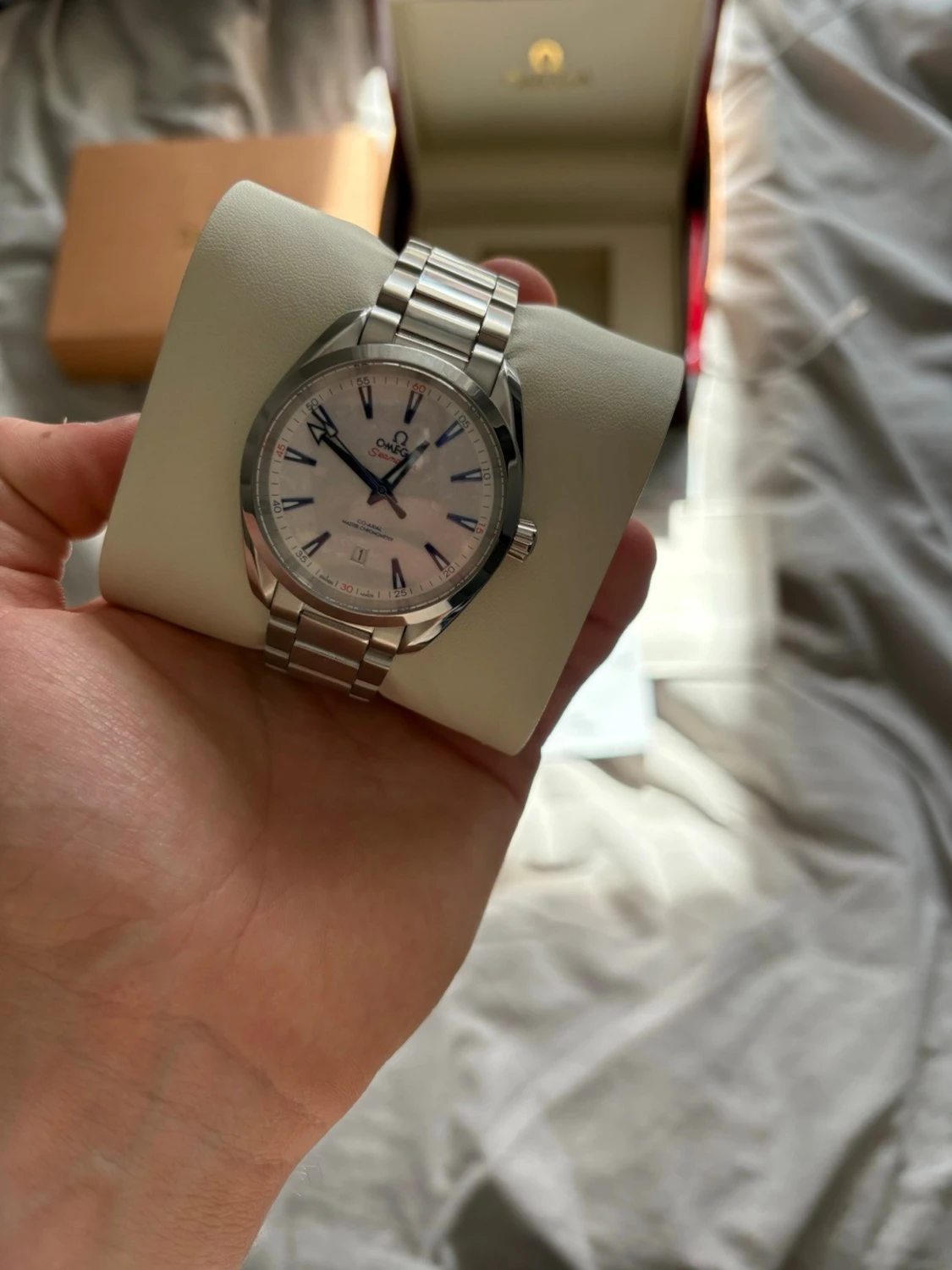 Omega Seamaster silver herrklocka - 4