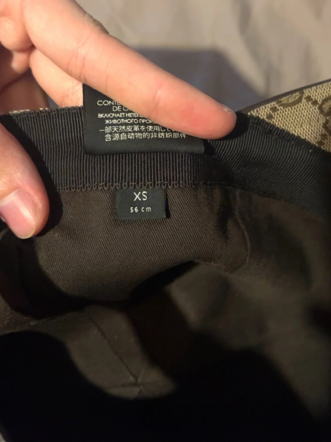 Beige gucci keps canvas - 5