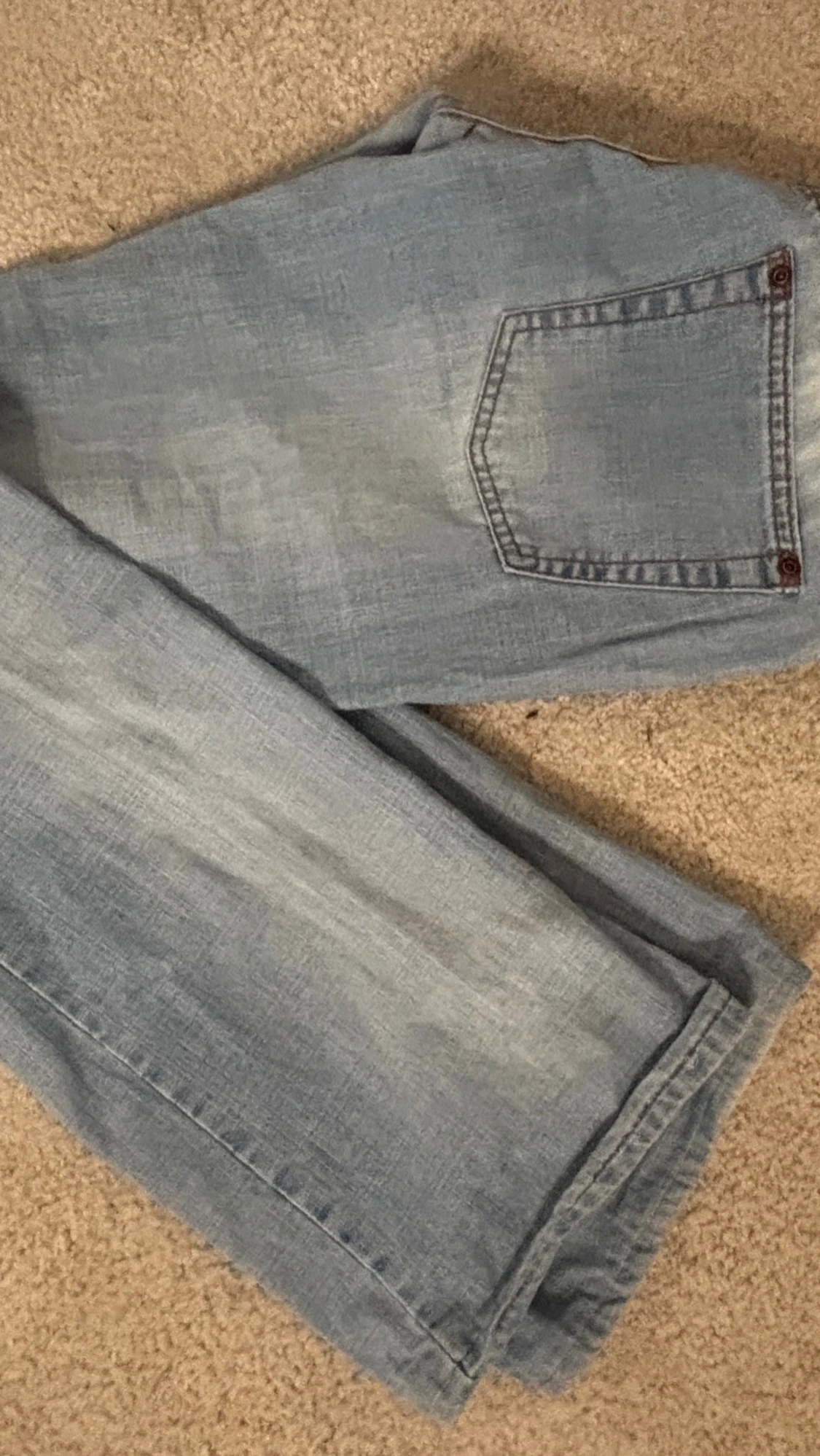 Ljusblå bootcut jeans - 1