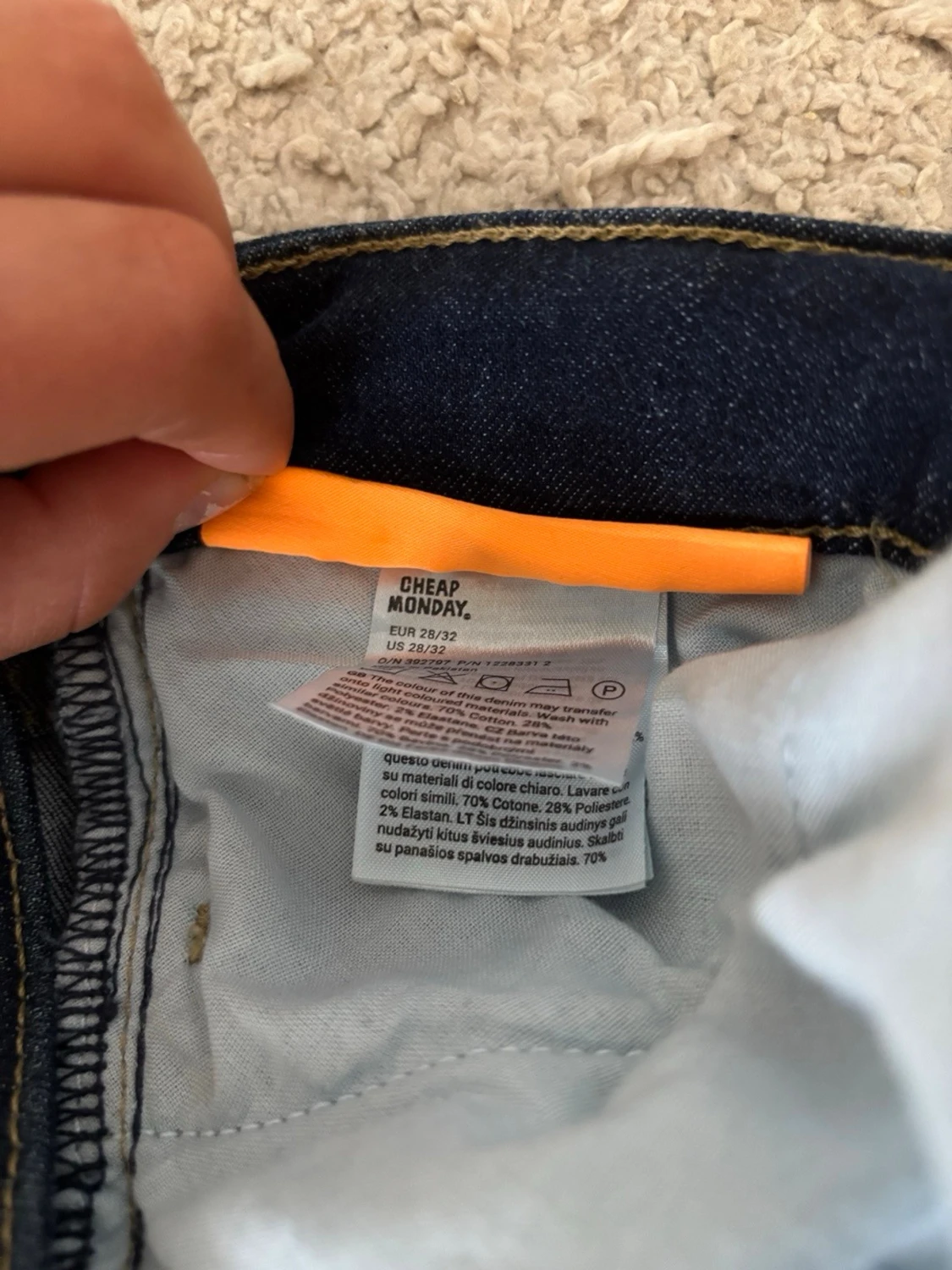 Mörkblå bootcut jeans med låg midja - 2