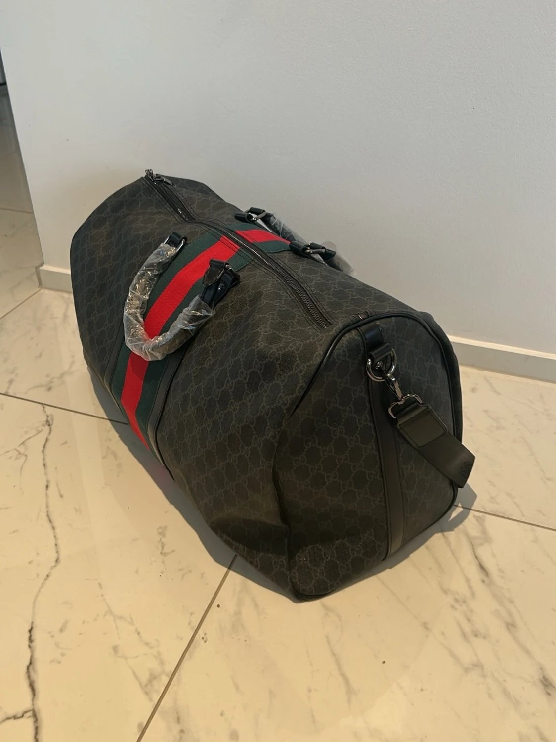 Gucci weekendbag med röd/grön rand - 1