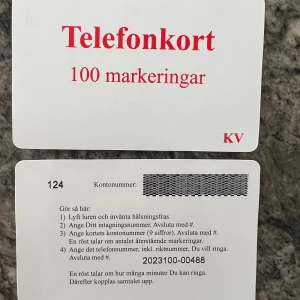 Telefonkort 100 markeringar - KV telefonkort  100 markeringar – kriminalvården