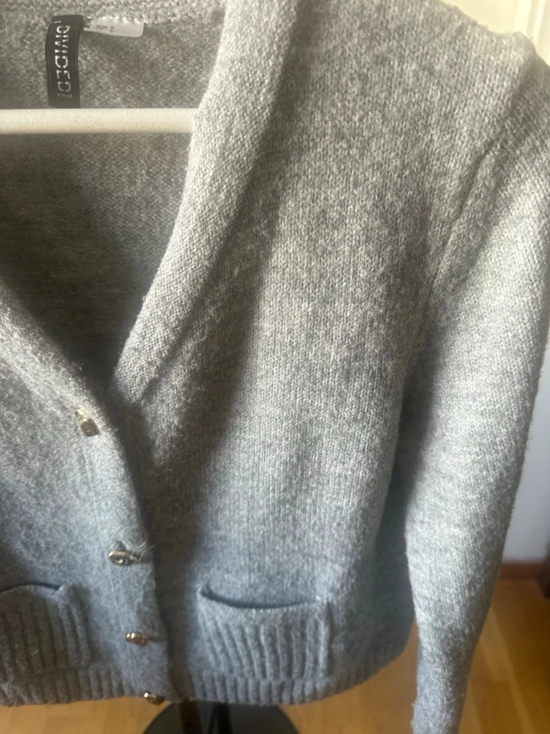 Grå kofta från H&M med fickor - 4