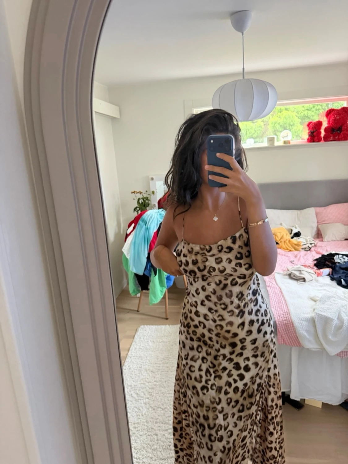 Leopardmönstrad långklänning - 2