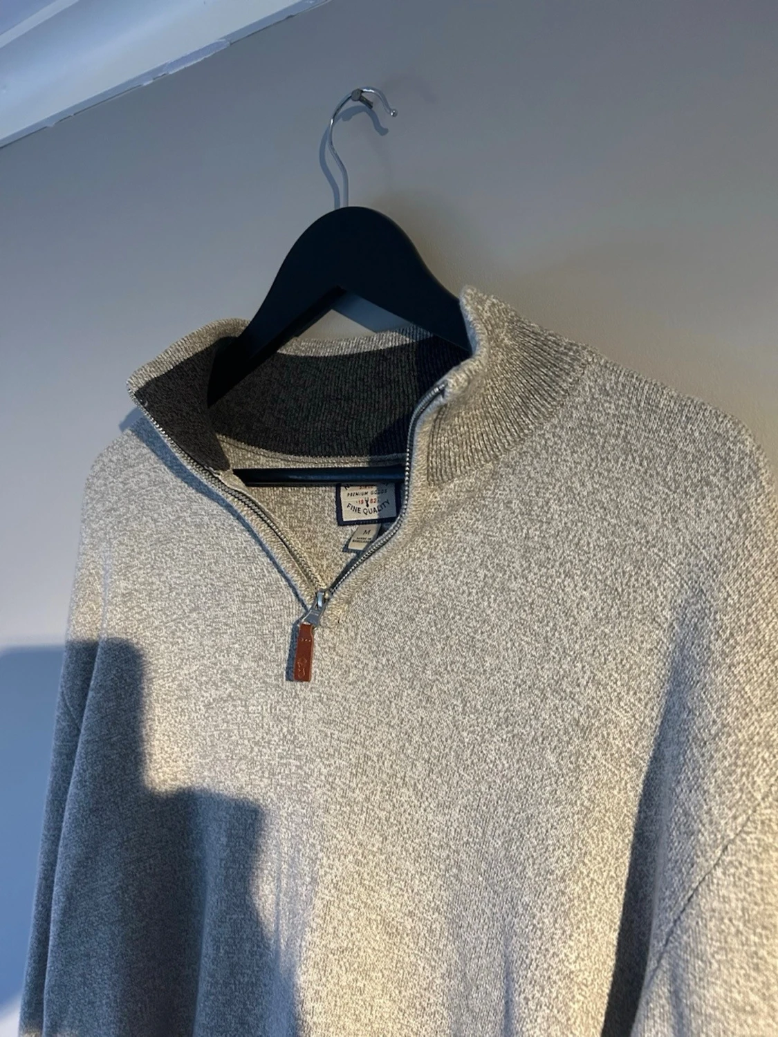 Grå halvzip-tröja  - 1