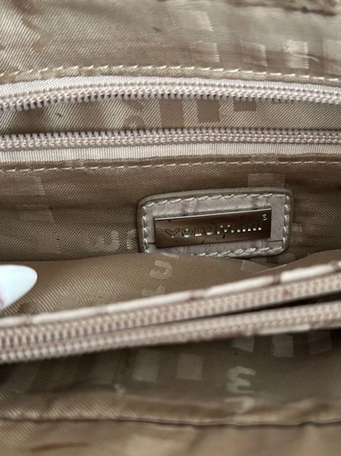 Beige handväska i krokodil - 3