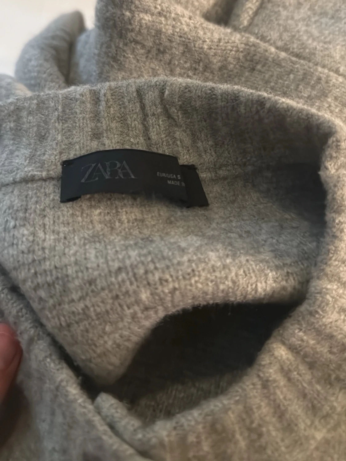 Grå stickad kofta Zara - 2