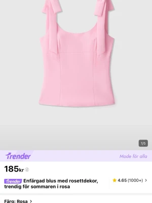 Rosa topp från shein - Råka beställa en topp i fel storlek. Aldrig använd bara testad. Fich den i brevlådan idag. Skriv för pris