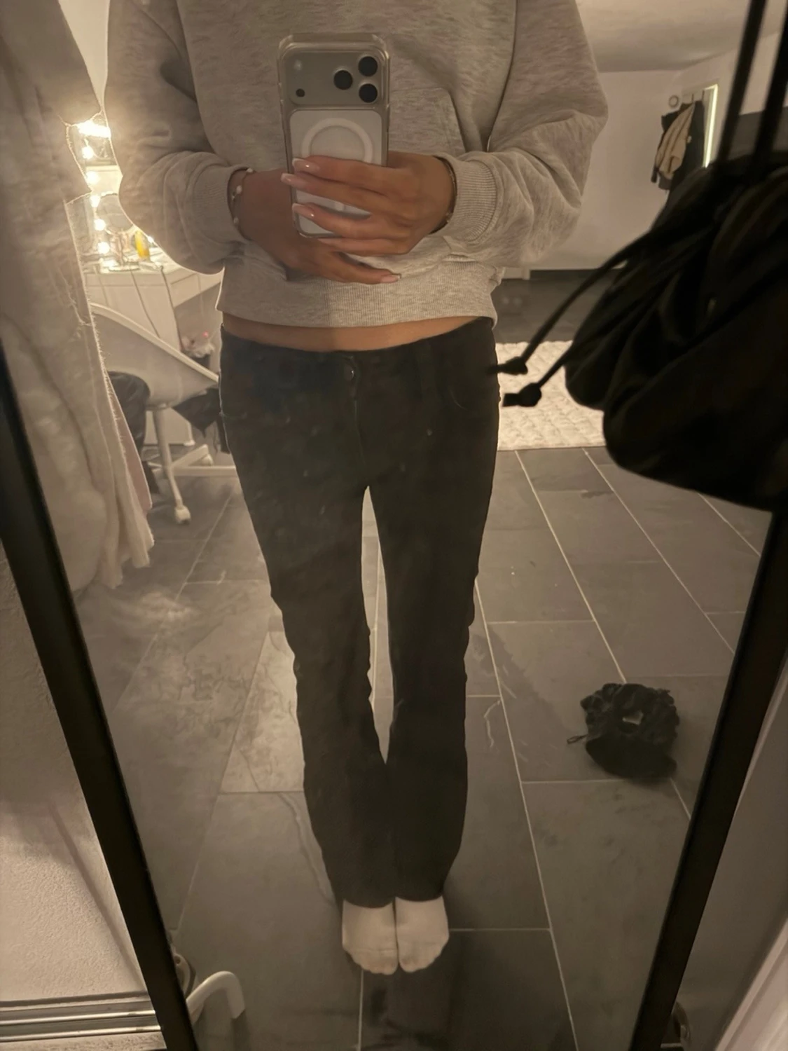 Svarta bootcut jeans