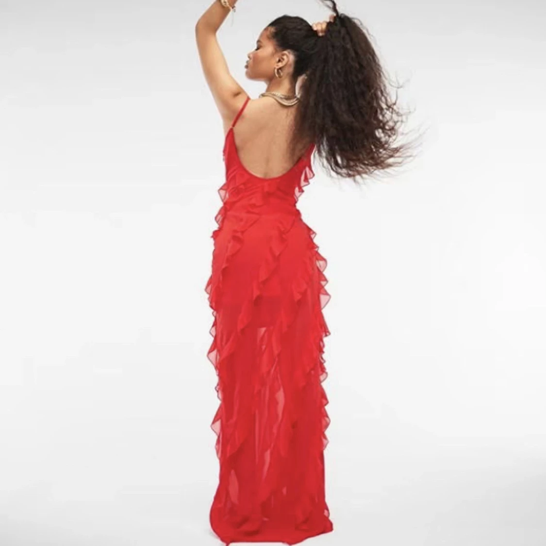 Röd klänning  - 91