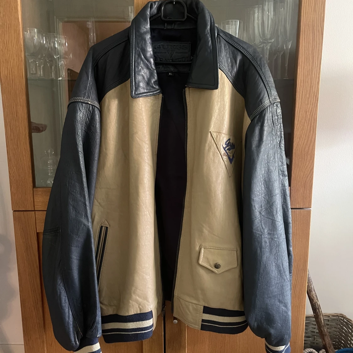 Vintage Guess läderjacka