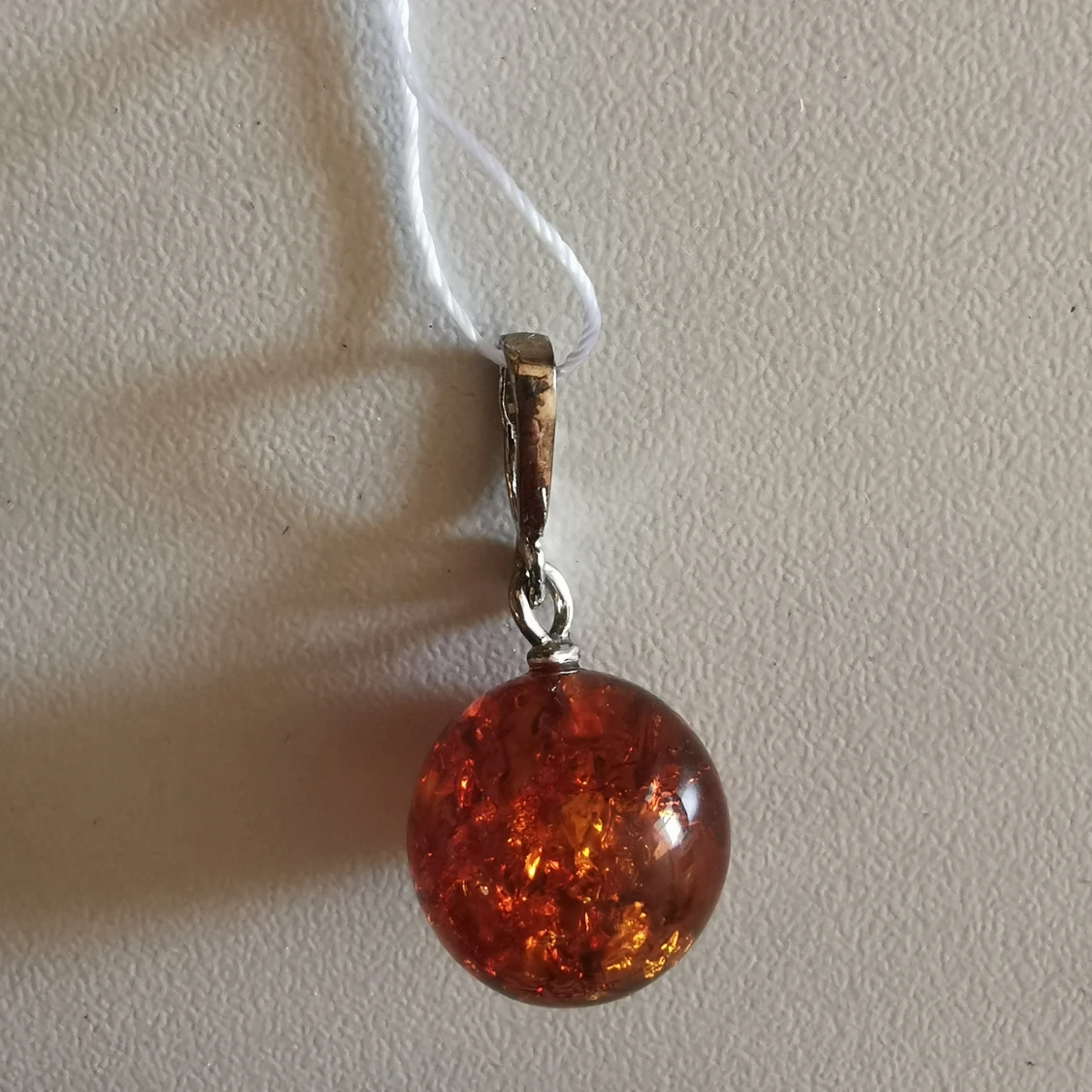 Nytt Bärnsten silver hänge, Amber pendent - 90