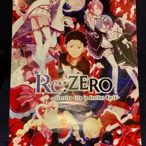 Säljer denna anime postern med motivet från Re:Zero. Är i nyskick. 