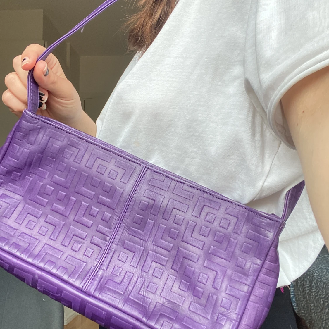 Lila baguette väska - 91