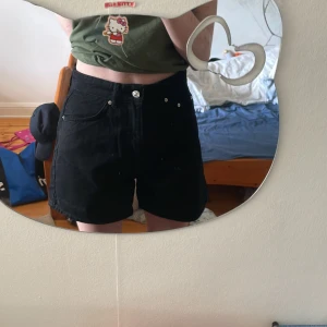 svarta jeansshorts - den sitter väldigt bra dock så har jag väldigt mycket jeans shorts 😭 jag köpte dom för någon månad sedan men har inte använt pga vädret! tänker att någon annan har säkert mer användning av det än jag!