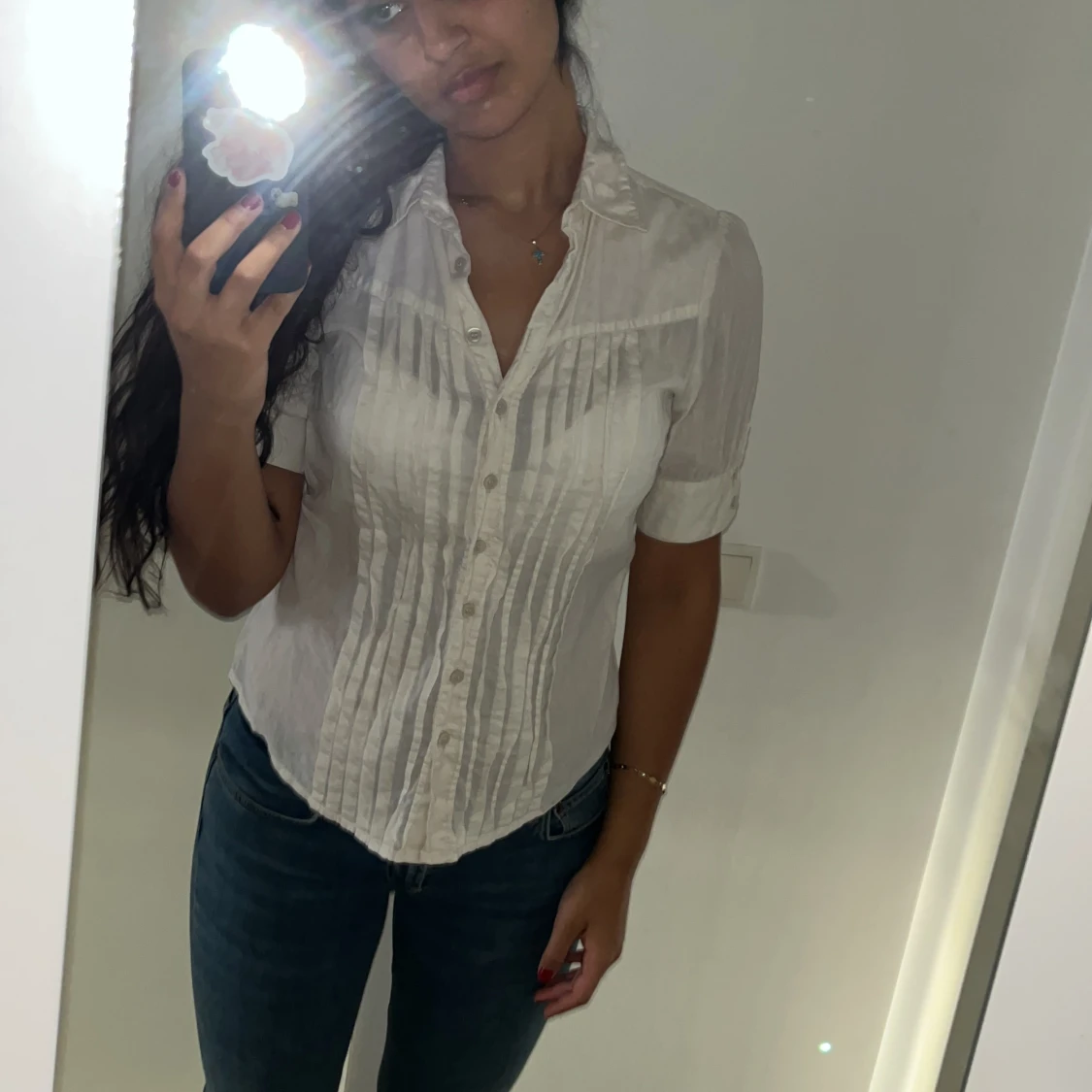 Vit vintage blus - 91