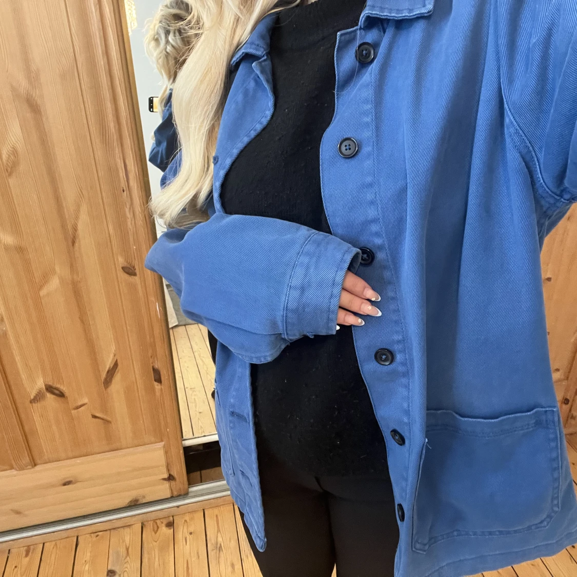 Blå jeansjacka - 90