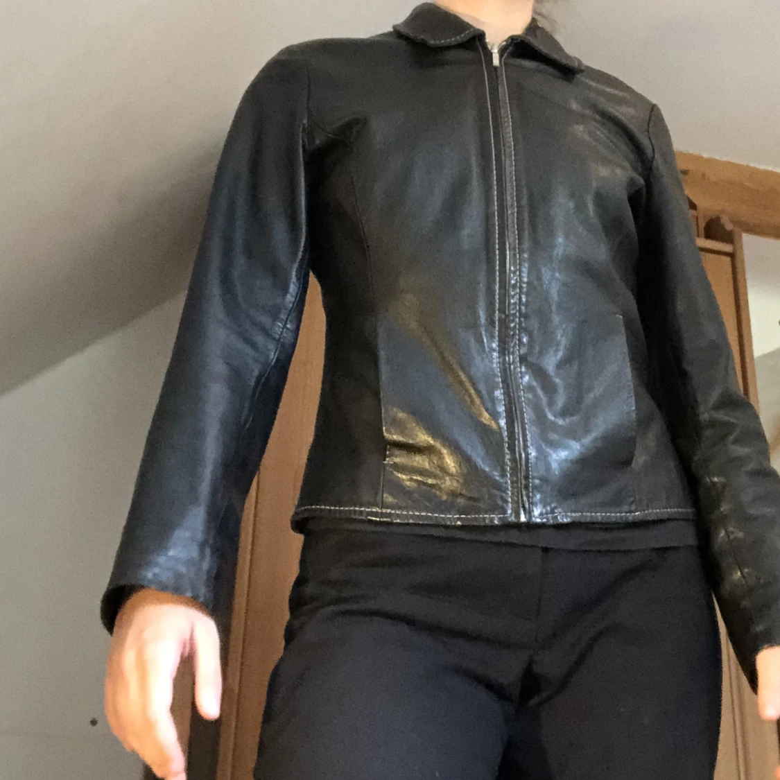 Skinnjacka figursydd