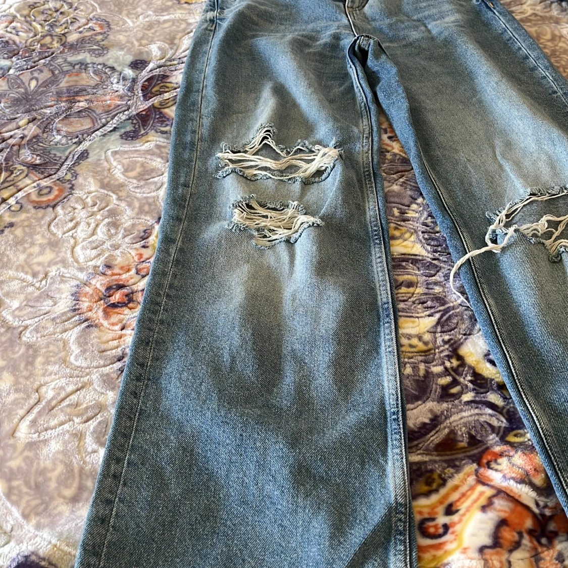 Breda slitna jeans  - 90
