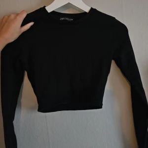 Zara topp - Croppad långärmad topp från zara i superskick💗 använd kanske 3 gånger